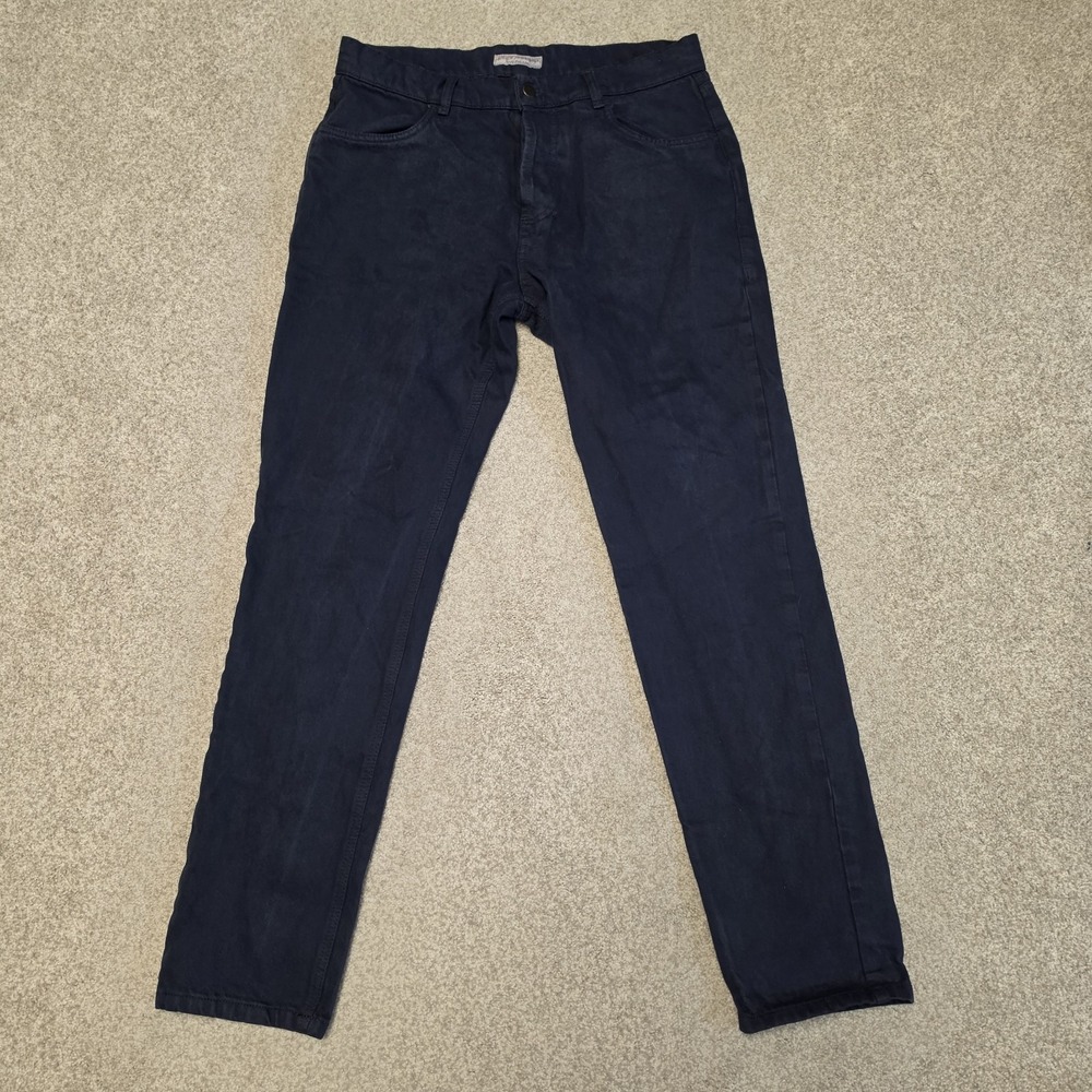 Luca Faloni Jeans Mens UK 32 IT 48 Navy Blue Cotton Straight Made In Italy